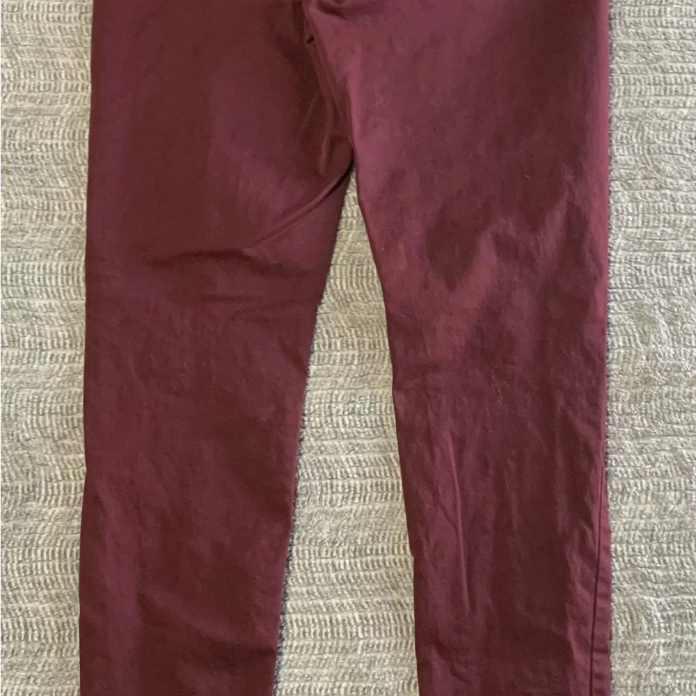 3/$30 American Eagle Outfitters Burgundy High Rise Jeggings Skinny Fit - Picture 3 of 14